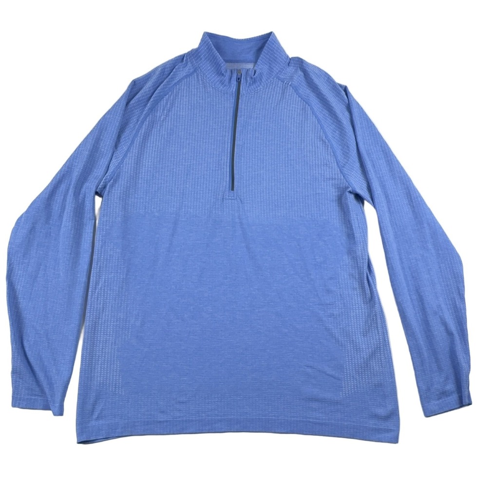 Lululemon Metal Vent Tech 1/2 Zip 2.0 Mens Large Blue Pullover Running Shirt